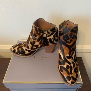 Louise et cie thisbee genuine calf hair upper leather lining bootie size 7